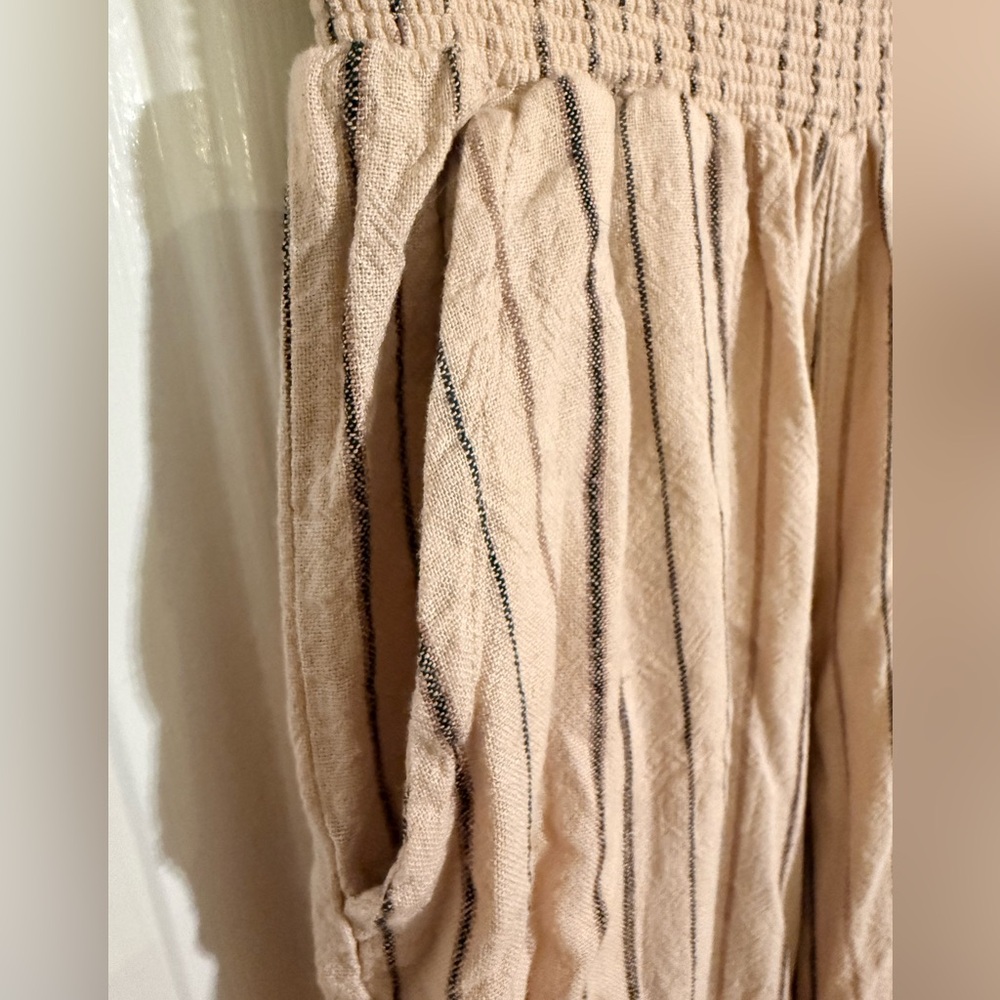 Maurices Striped Wide Leg Linen Blend Pants Size Small - Picture 4 of 9
